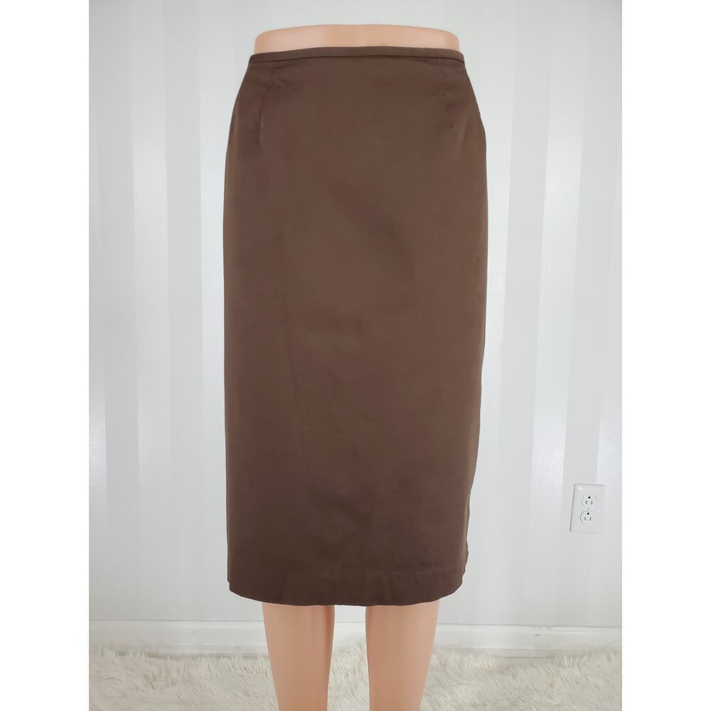 EVAN PICONE Women's Brown Straight Skirt Sz 10